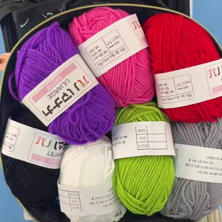 DIY Portable Milk Crochet Kit for Soft Wool Scarves