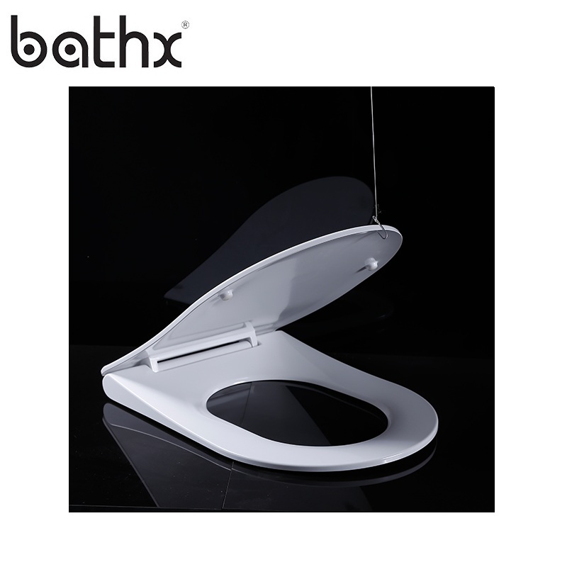 Hotel Wc UF Material Elongated Toilet Seat for Washroom Soft Closing Bidet Cover