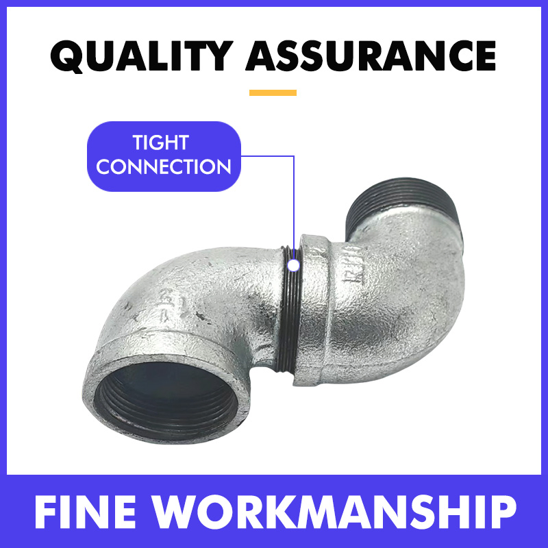 Factory Directly Malleable Cast Iron Pipe Fittings 3'' 90 Degree F-M Elbow