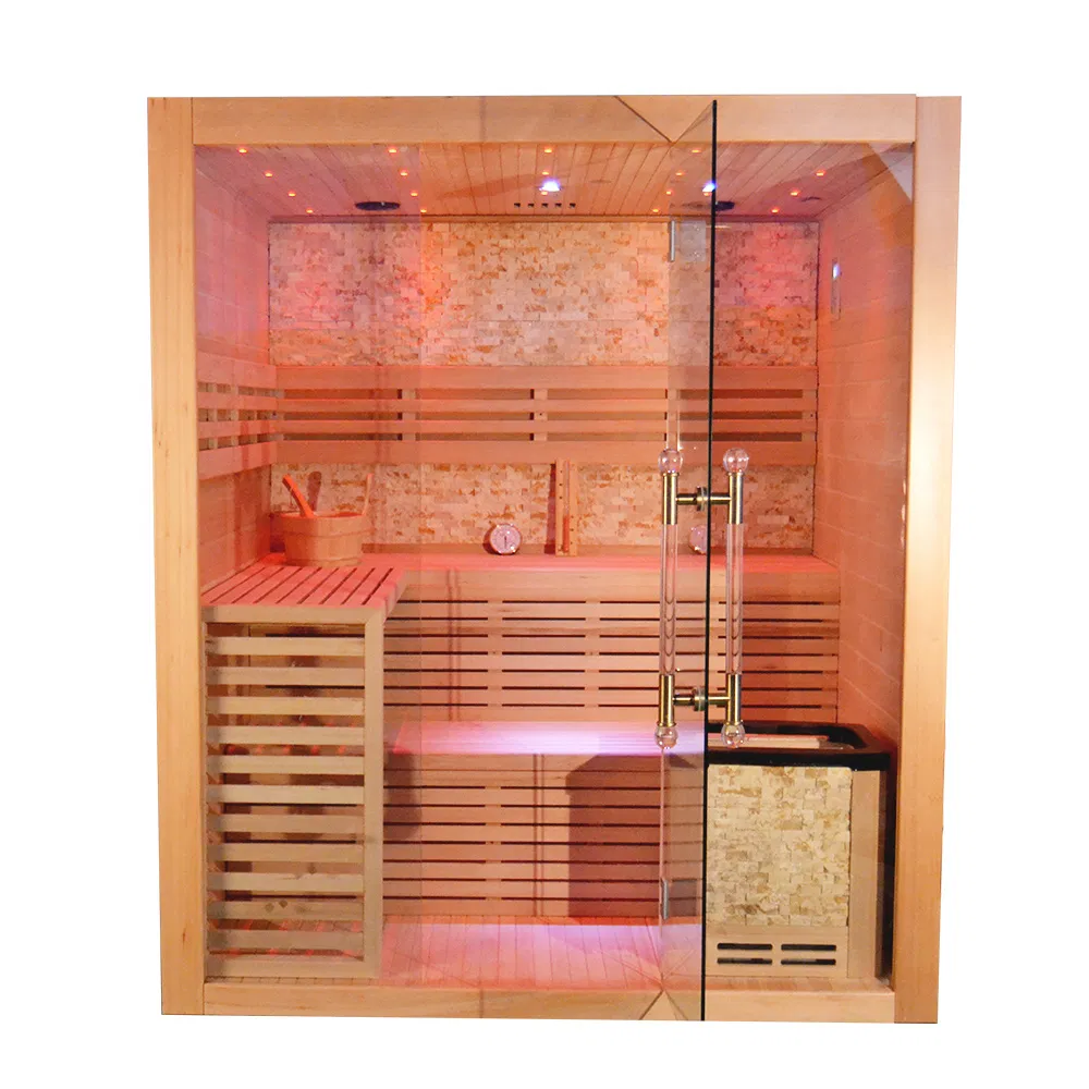 Luxurious Modern Body SPA Wet Steam Health Care Cedar Sauna with Stove