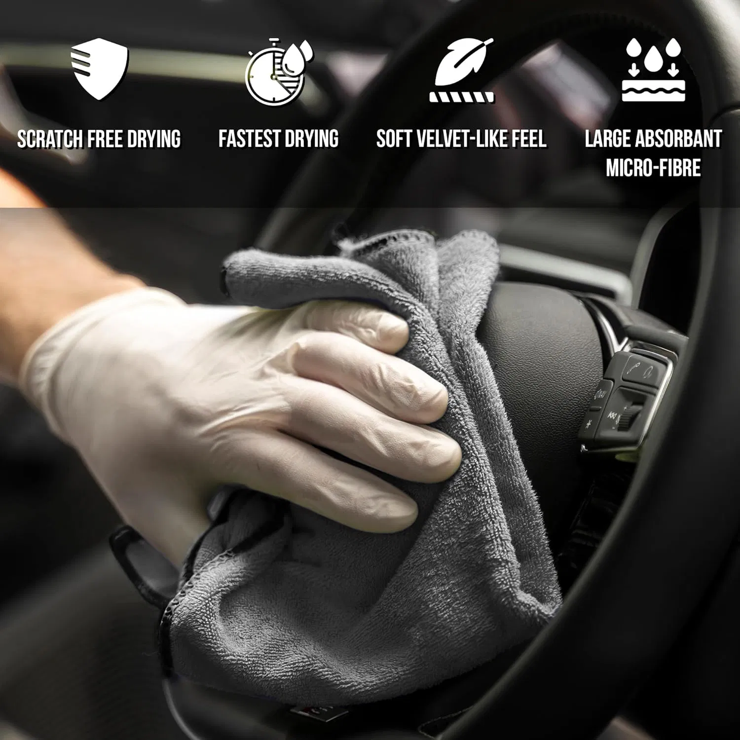 Ultra-Soft Microfiber Towel for Gentle Car Detailing Experience
