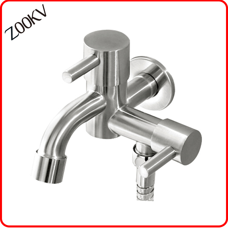 Sanitary Ware Faucet Factory Stainless Steel Bibcock Multi Function Water Washing Machine Tap Bathroom Faucet with Handheld Bidet Faucet