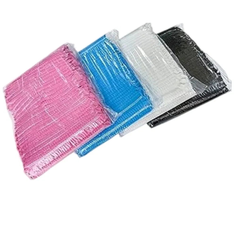 Food Processing Bakery Catering Disposable Non-Woven Head Cover Hairnets Clip Mop Cap