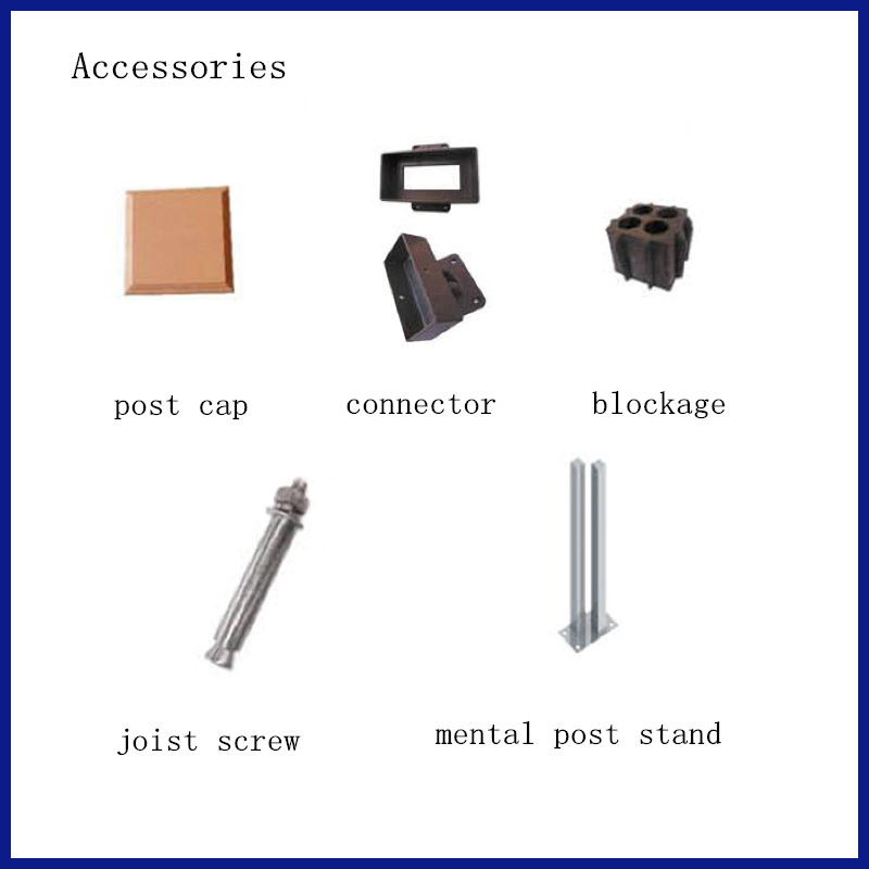 Decorative WPC Wood-Plastic Composite Fence and Rails