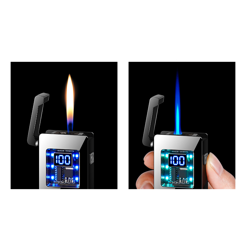 Dual Fire Intelligent Voice Controlled Induction Lighter with Switchable Flames