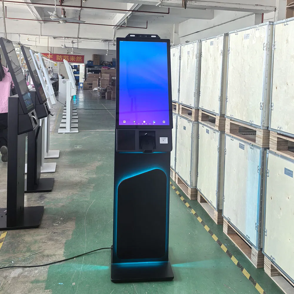 27 Inch Retail Self-Checkout Kiosk with Camera POS Stand Qr Code