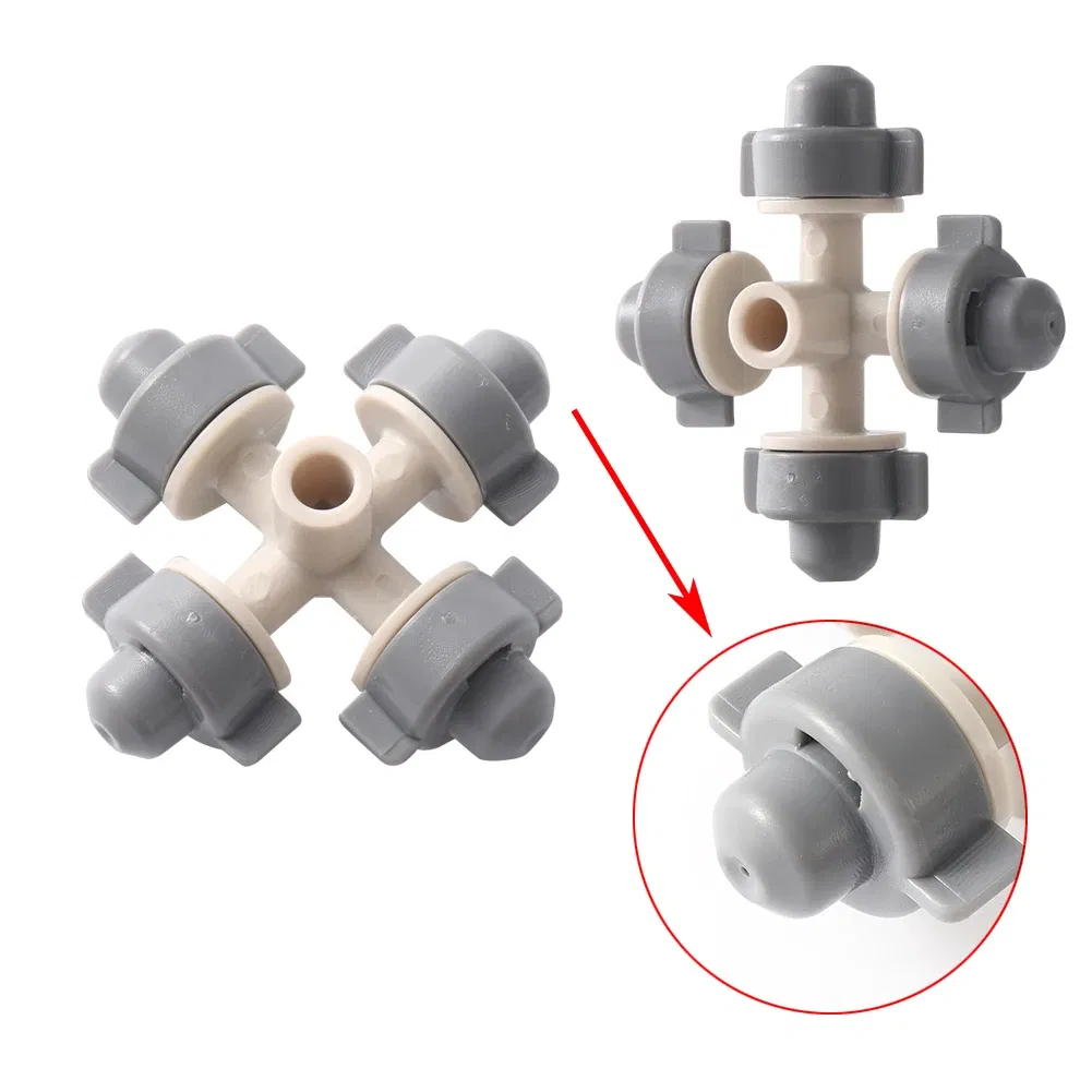 Micro Mist Nozzle Fout Outlets Atomizing Water Sprinkler System for Planting Irrigation