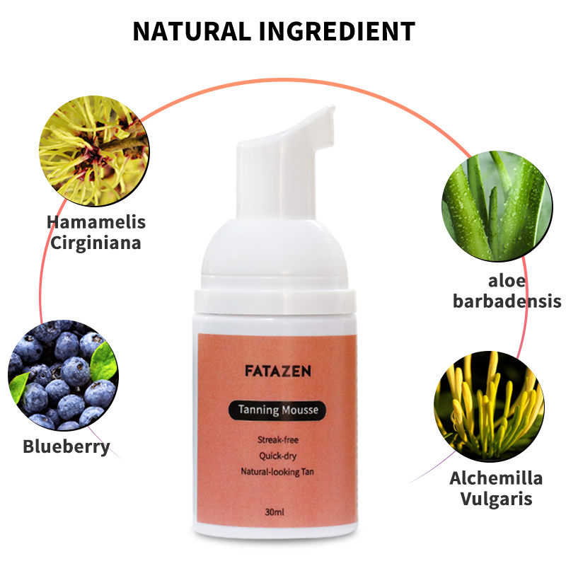 Natural Bronzer Healthy Complexion Mild Non-Greasy Moisture Instant Sunless Tanning Mousse