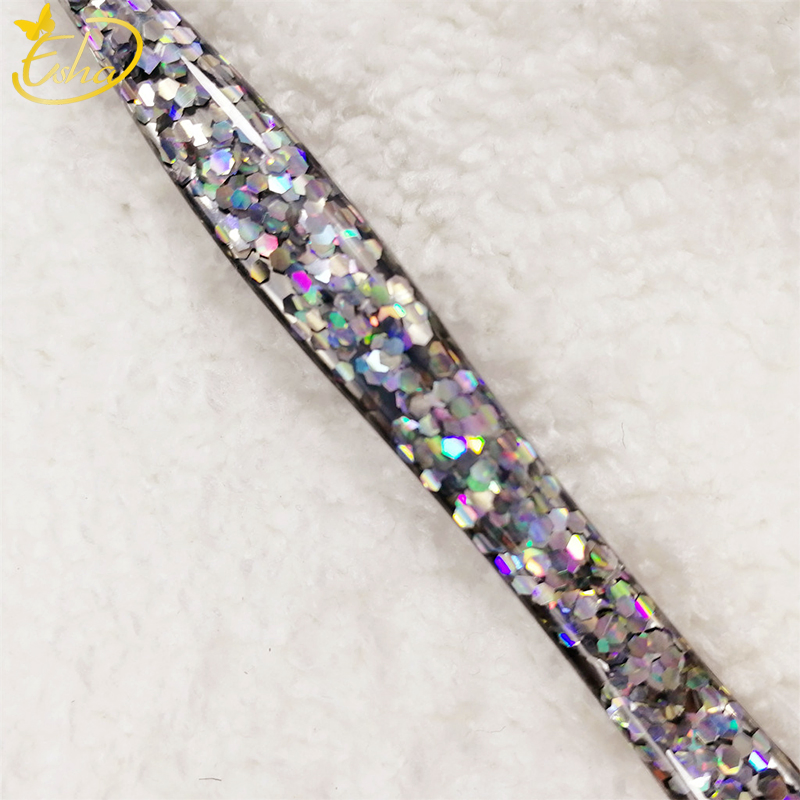 Professional Colorful Shinnning Epoxy Slant Tip Eyebrow Tweezer