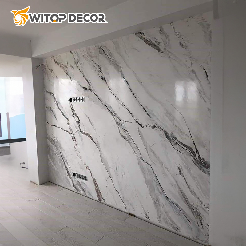 for Wall Panel Interior Decoration Marble UV Boards Waterproof Lightweight PVC Marble Sheet