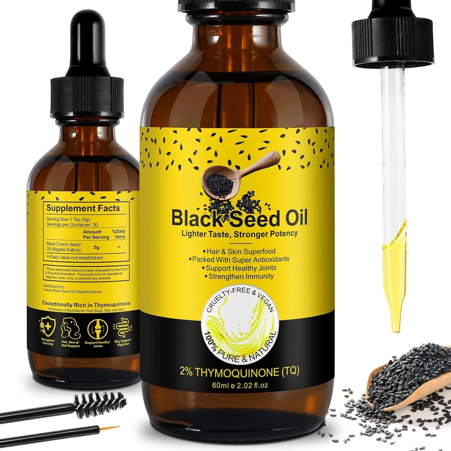 Beauty Cosmetics Skin Care Hair Growth Nourishes Hydrates Hair Black Seed Oil