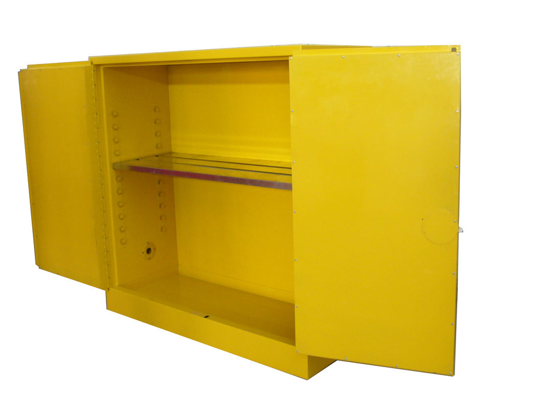 1.0mm 18 Gauge Steel Class 3 Yellow Powder-Coated Liquid Safety Flammable Chemical Storage Cabinet
