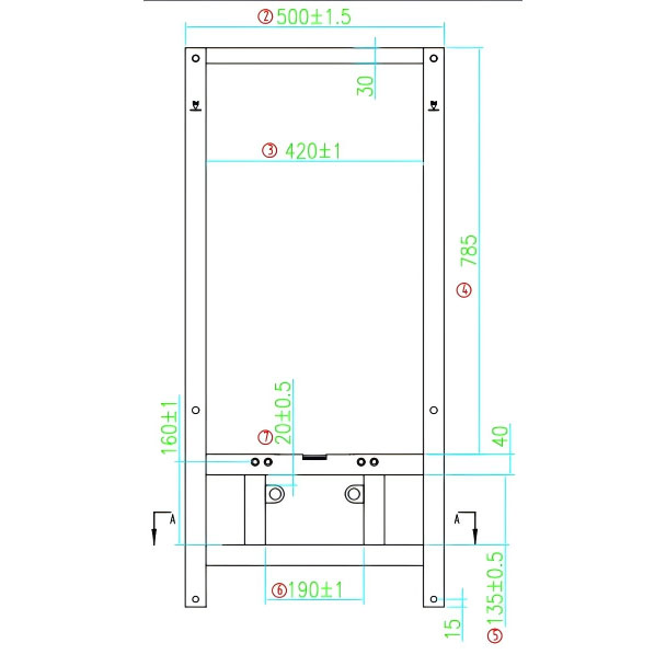 Water Tank Wall Hung Toilet Concealed Cistern Frame