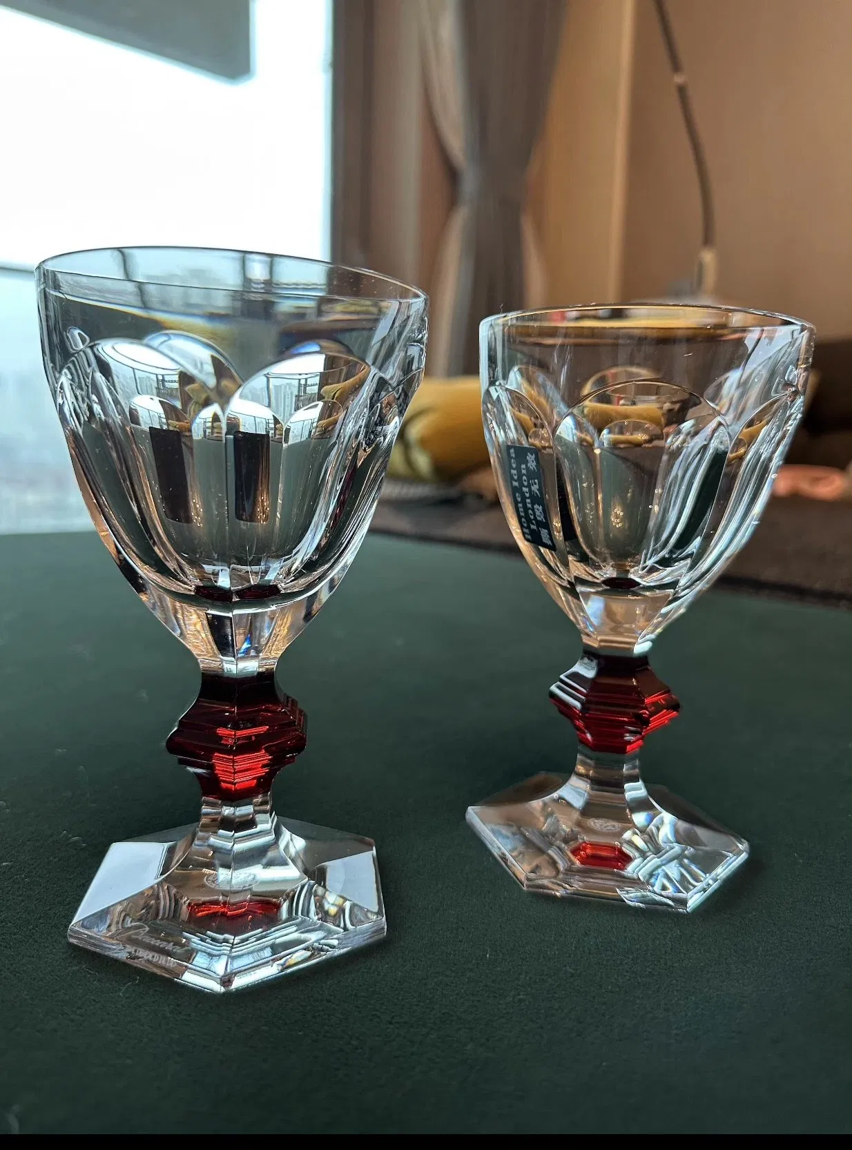 High Quality Crystal Glass Baccarats Wine Cup Bottle Gift Box Geometric Bottom Design Multi-Color for Home Party Thin Feature