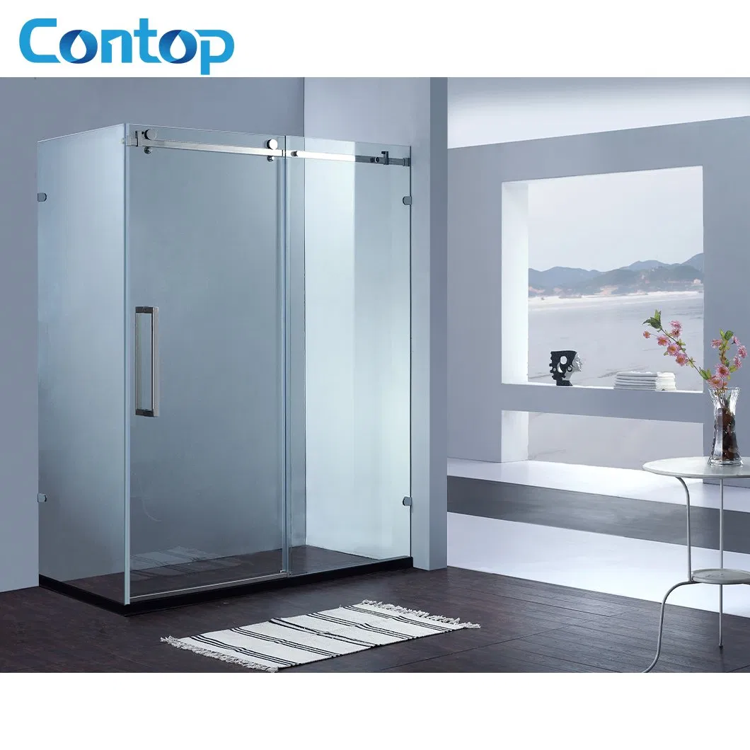 Australian Standard Watermark Bathroom Enclosure Cabin Hinge Door Tempered Glass Simple Shower Room