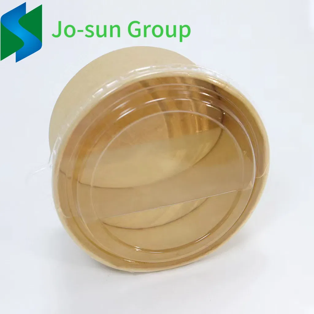 Jo-Sun in Stock Eco-Friendly Disposable Kraft Paper Fruit Salad Food Bowl 1300 Ml