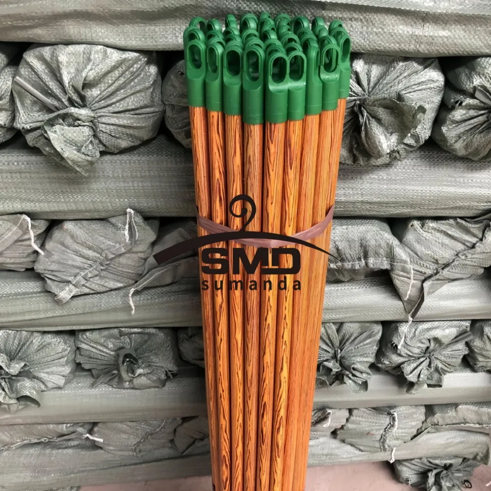 Wood PVC Coated Broomsticks Wooden Mop Handle