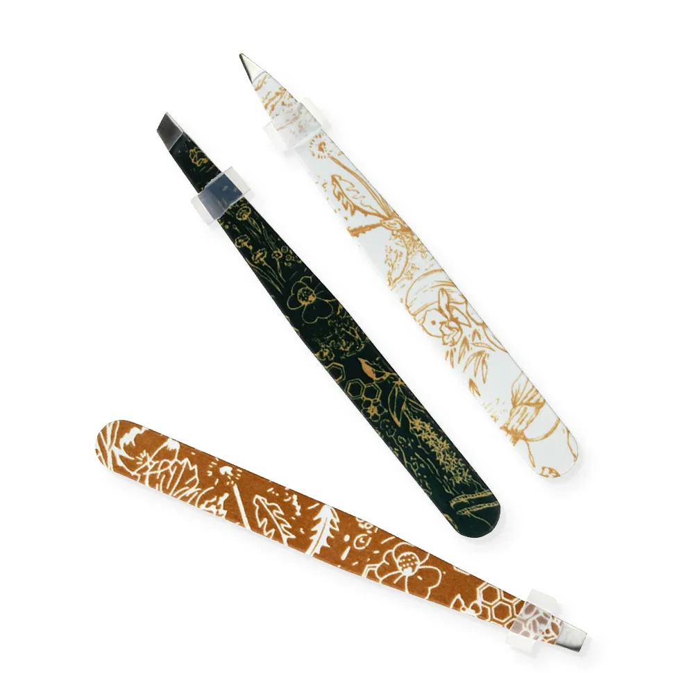 Squared Brow Eyebrow Hair Removal Tweezers Professional Stainless Steel Slanted Makeup Eyelash Tweezers