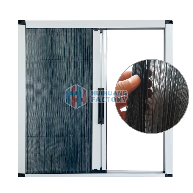 High-Hardness Aluminum Frame Insect-Proof Invisible Pleated Mesh Screen Blind