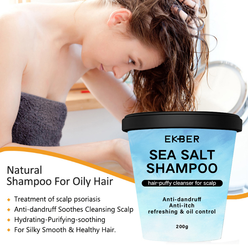 New Formula Ekber Organic Mint Oil Control Anti-Dandruff Sea Salt Scalp Scrub Hair Care Shampoo Wholesale