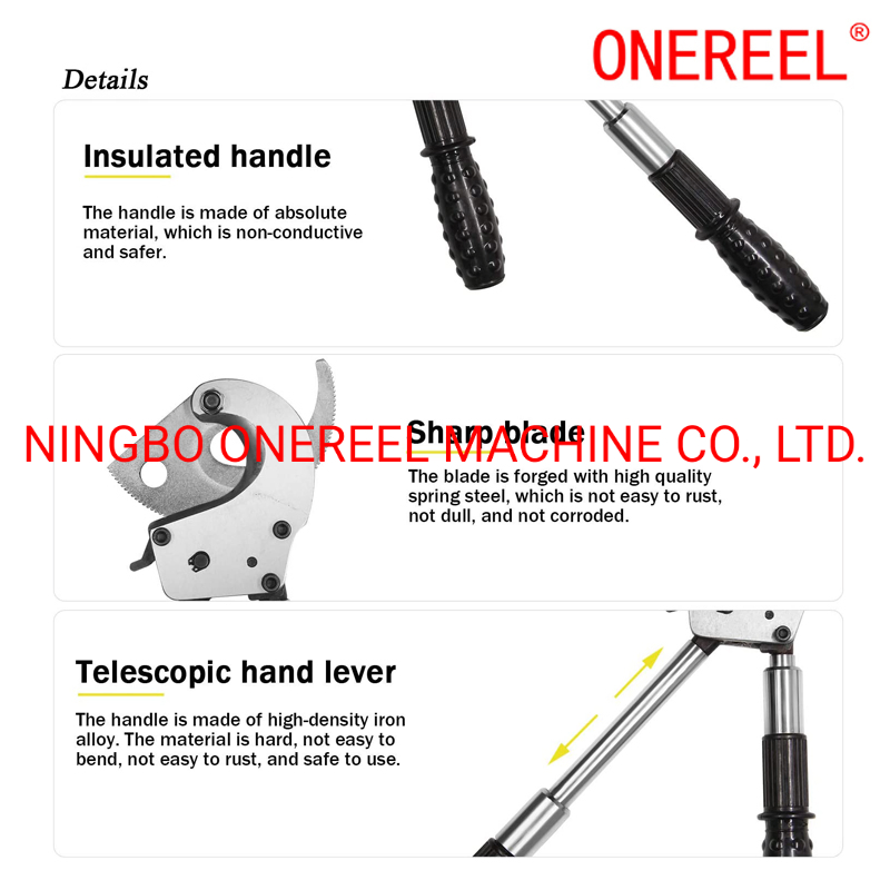 Hydraulic Cable Cutter Ratchet Cutting Tool for Steel Cable Wire Rope