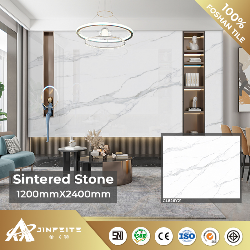 Luxury Marble Design Carrara White Sintered Stone for Bedroom Wall Interior Decor Low Price
