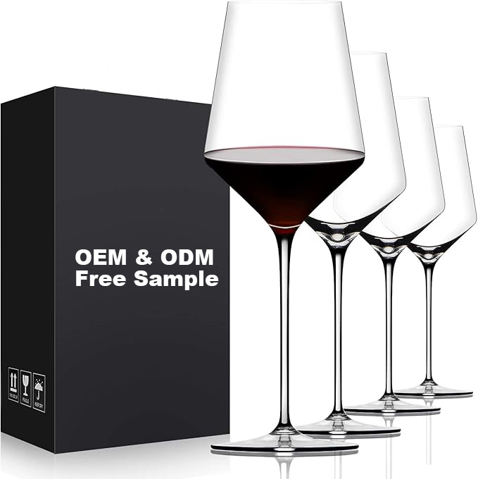 High-Quality Glass Goblet Cup Wholesale Factory Creative Bar Hotel Wine Glass Clear Crystal Goblet Cup