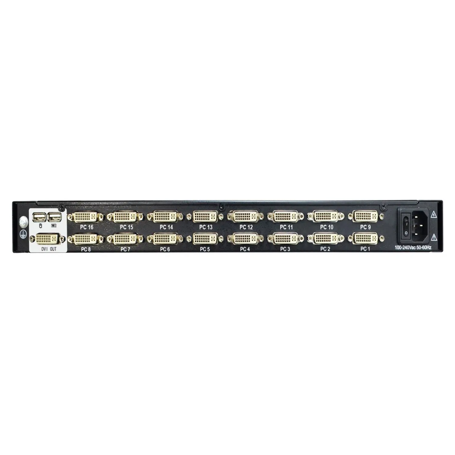KVM-коммутатор 8 портов USB+HDMI, 1U, с LCD