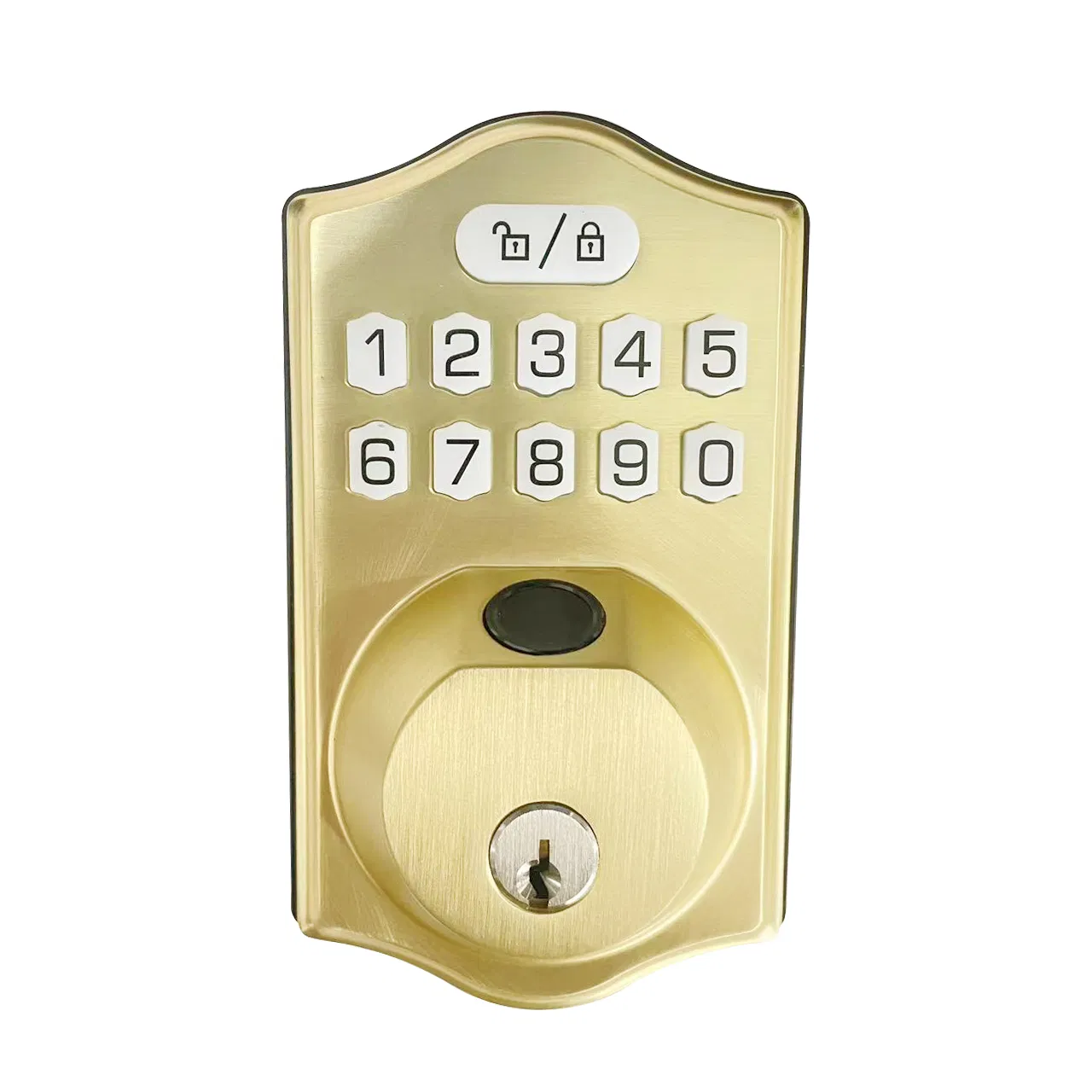Keyless Entry Door Lock with Keypad - Smart Deadbolt Lock for Front Door with 2 Keys - Auto Lock - Easy Installation -Gold, Satin Brass