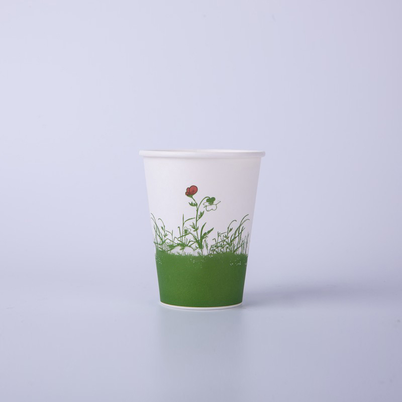 Бумажный стакан 8 унций с печатью, биоразлагаемый