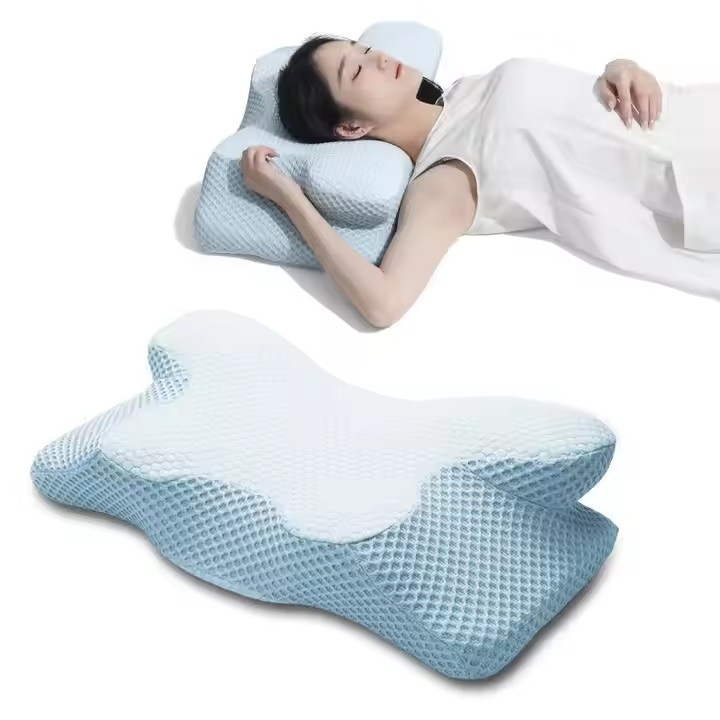 Hot Memory Foam Pillow Breathable Cotton Memory Cotton Cover Can Be Dismantled and Washed Comfortable Cervical Pillow