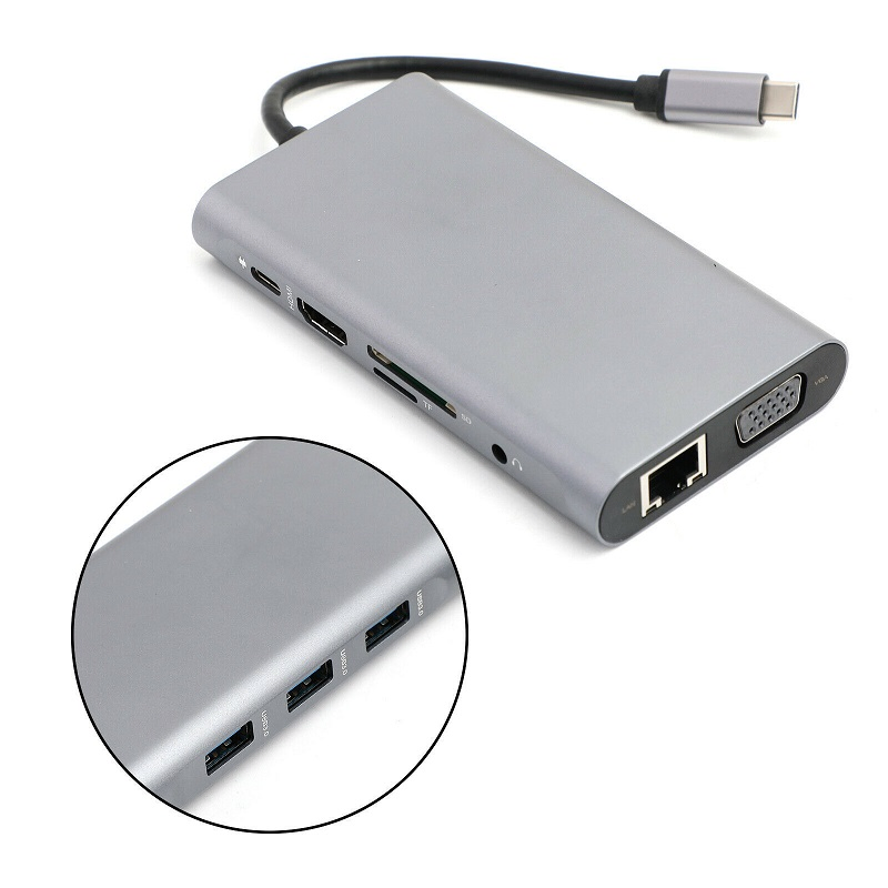 Versatile 10-in-1 USB-C Hub for Ultimate Laptop Connectivity