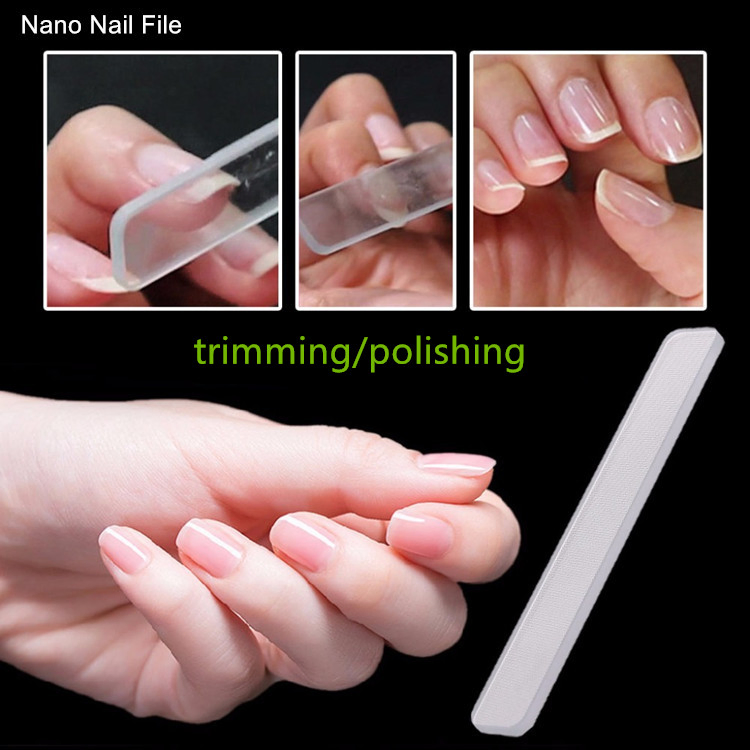 Professional Private Label Custom Durable Nano Glass Nail Buffer File Shiner Manicure Glass Nail File with Case