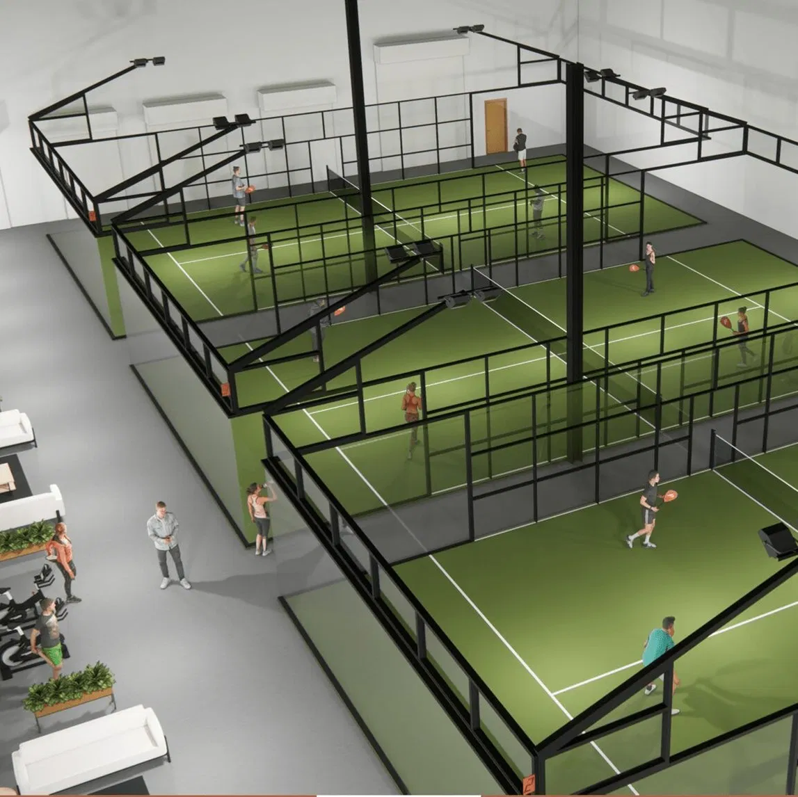 Padel Tennis Court Panoramic Sport Paddle Tennis Court Indoor Outdoor