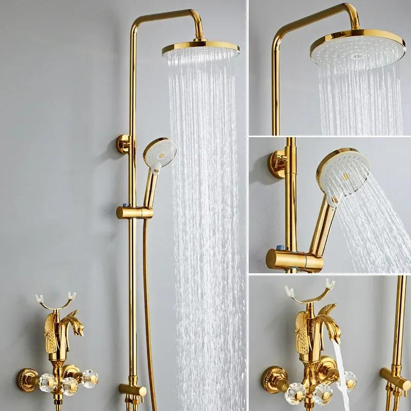 Смеситель для душа Gold Swan с дождевым эффектом