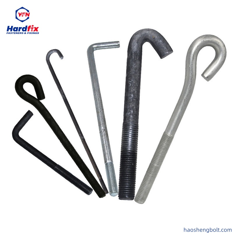 30mm Anchor Bolt M20 M16 M18 Hot DIP Galvanized 8.8 6.8 Grade L J Type Foundation