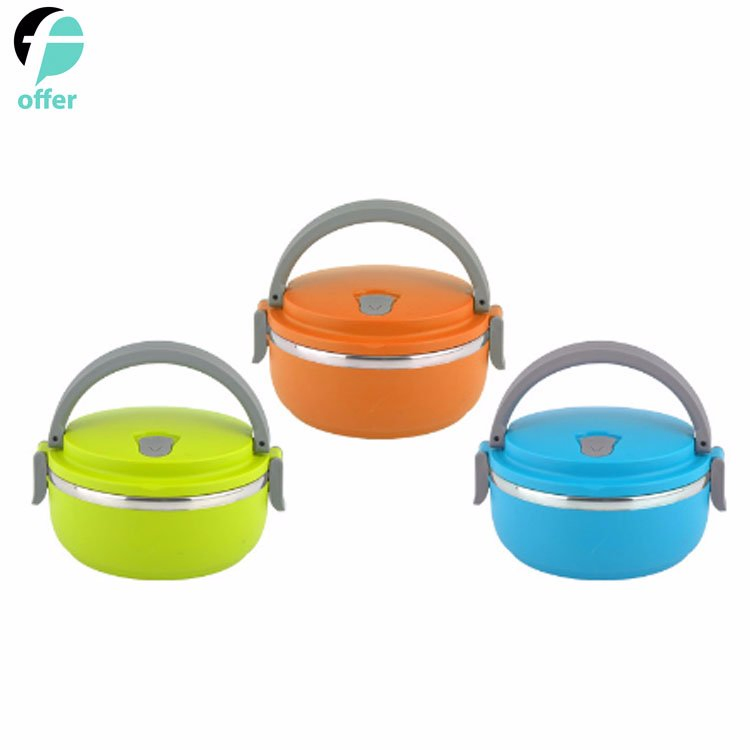 Round Stackable Stainless Steel Thermal Lunch Box