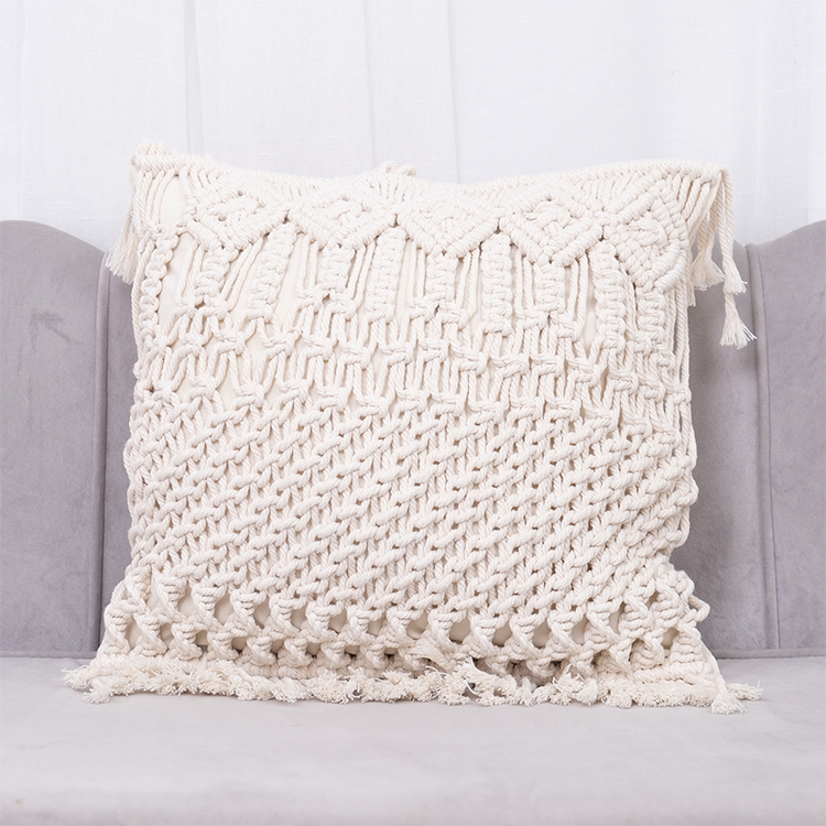 Custom Pillow Cushion Cover Living Room Sofa Decorative Crochet Boho Sofa Room Pillow Cover Case