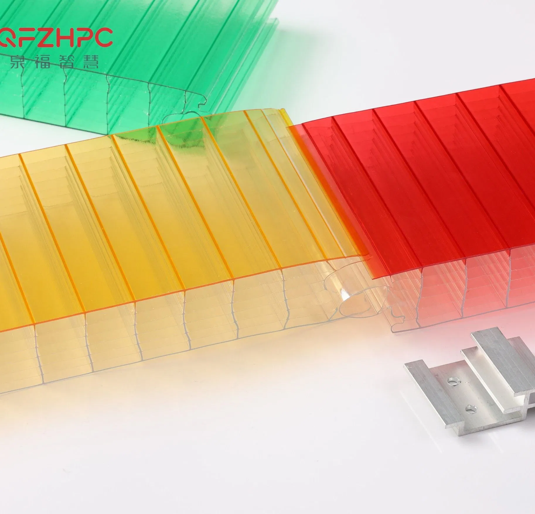 Quanfu Colorful Plug-Pattern Polycarbonate (PC) Sheet for Curtain Wall Decoration