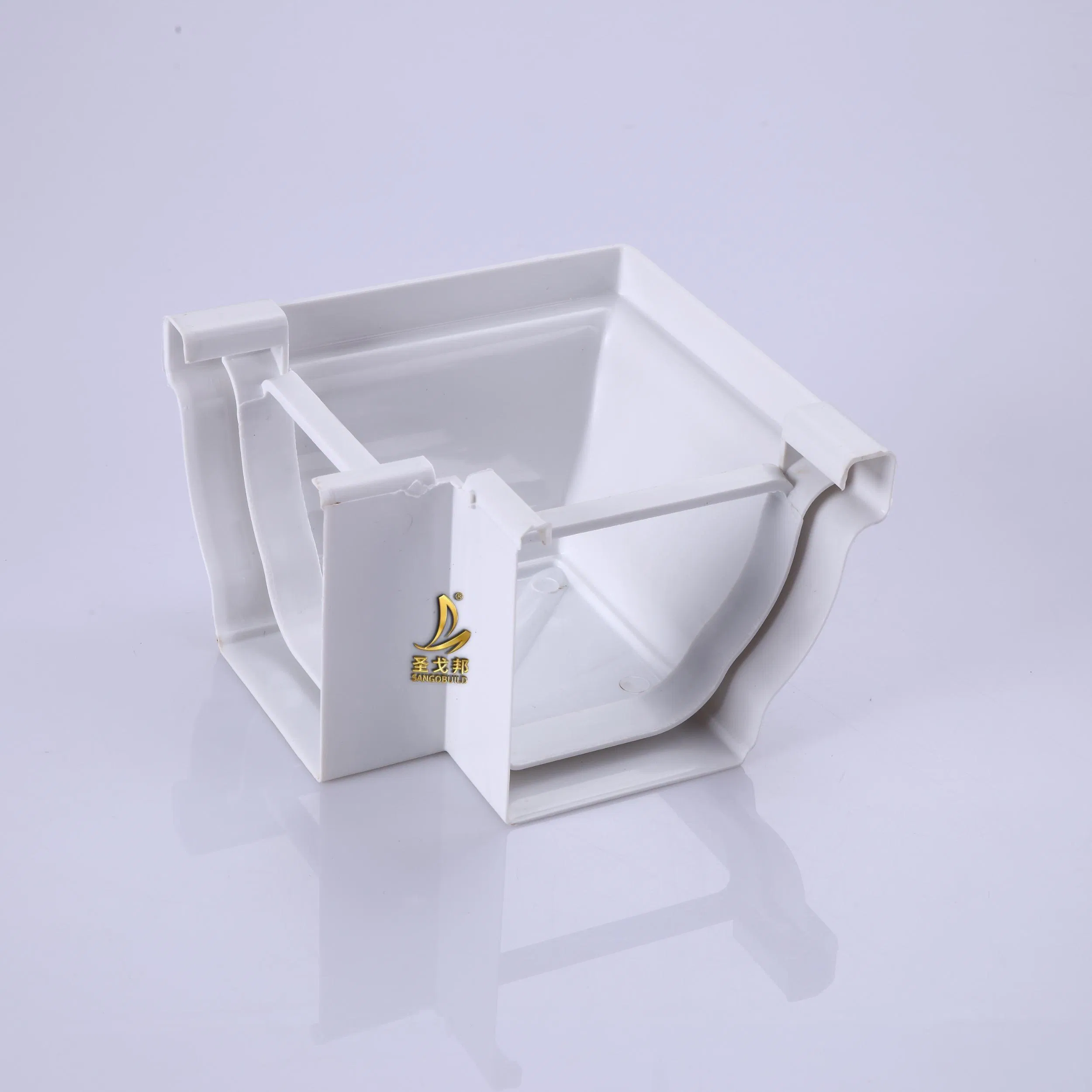 PVC Rain Water Gutter System and Downspout Fitting Factory Wholesale Price Roof Drainage Vinyl Water Collectors