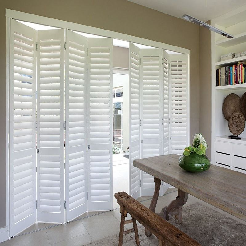 Wholesale High Quality Interior Window Shutters Exterior Plantation Shutter Sunshade PVC Shutters for Window