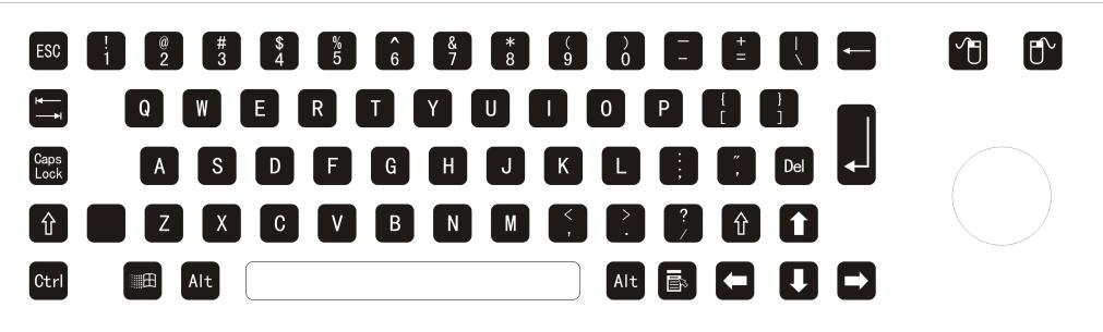 Premium Durable Waterproof Touchpad ATM Keyboard in Elegant Black