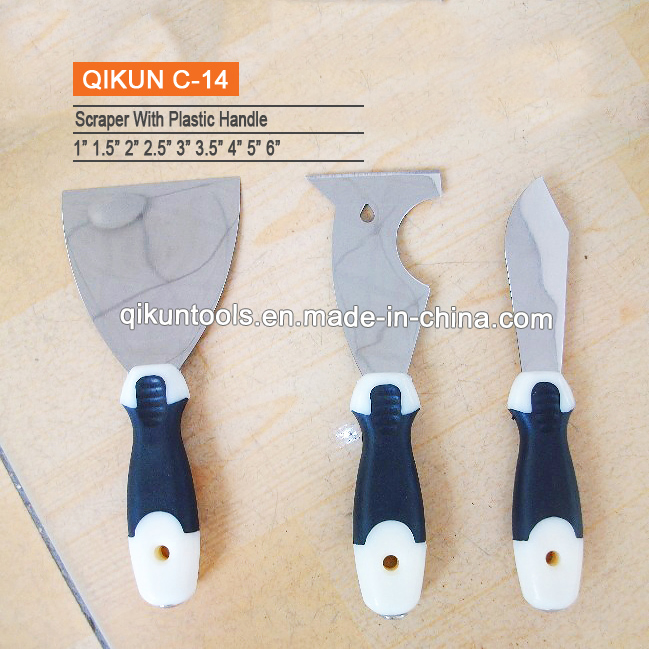 C-14 Construction Decoration Paint Hardware Hand Tools Plastic Handle Mirror Polished Carbon Steel Scraper