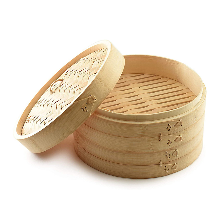 Wholesale Durable Dim Sum Steamer Dumpling Vegetable Bamboo Steamer Food Bamboo Steaming Basket