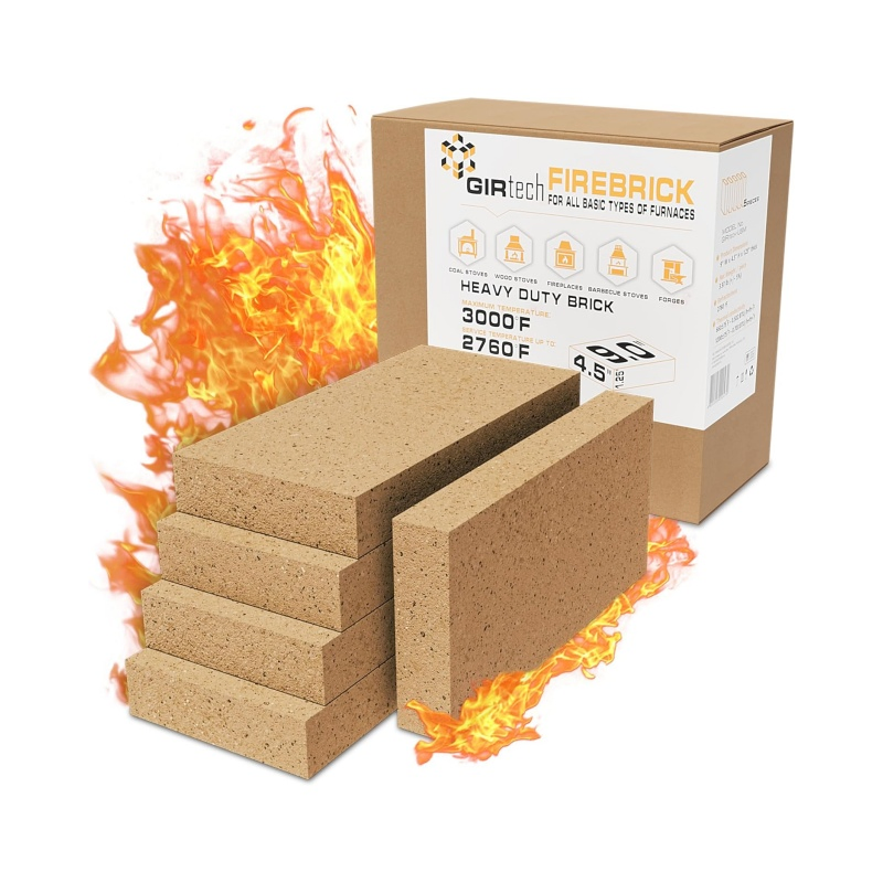 Легкие огнеупорные кирпичи из красной глины