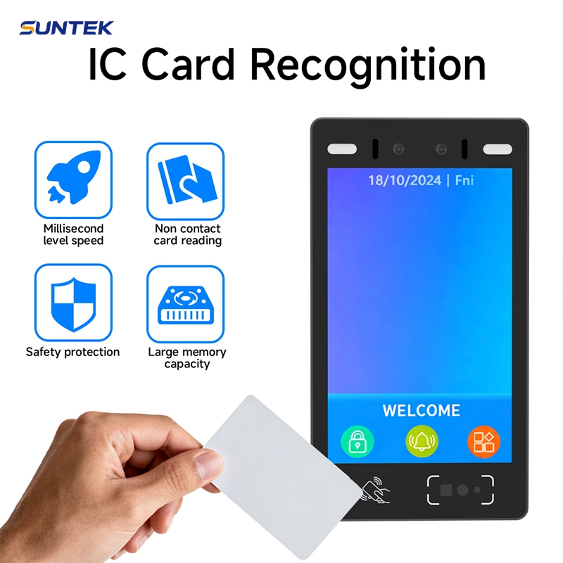Suntek High-Capacity 10 Inch Dual Core Face Recognition Terminal for Access Control