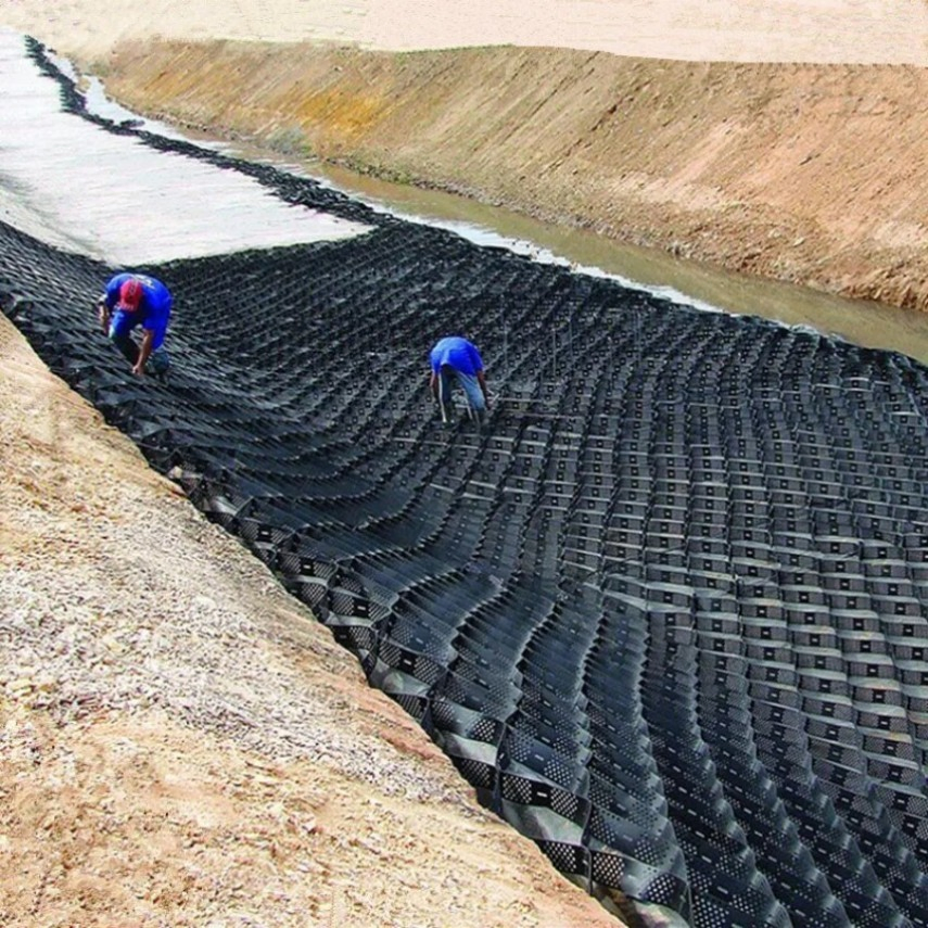 Honeycomb Gravel Stabilizer HDPE Geocell for Driveway Construction Building Material with Surface Welding Cell Geocell