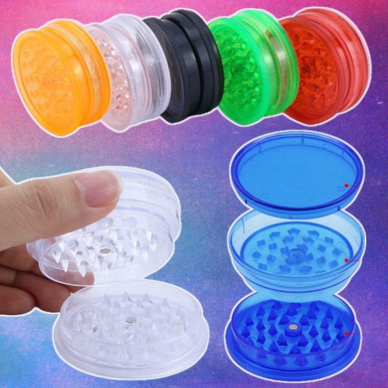 Пластиковый гриндер для травы и табака, 42/59 мм