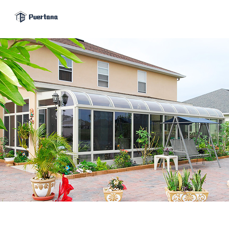 Aluminum Prefabricated Conservatory Glass House for Sell Customized Sunroom