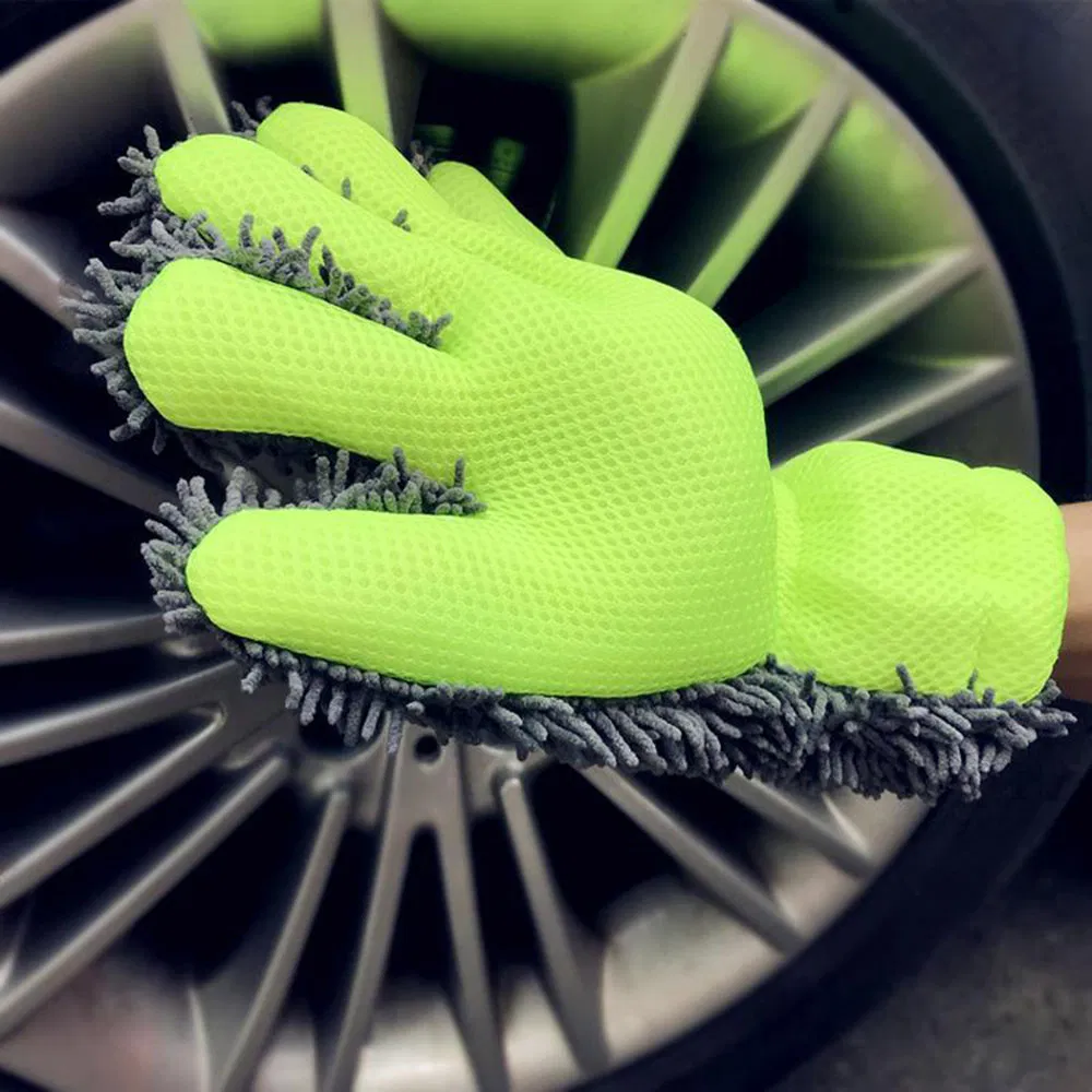 Microfiber Chenille Cleaning Gloves Plush Washmitt Automobile Drying Glove Microfiber Detailing Wash Car Mitt